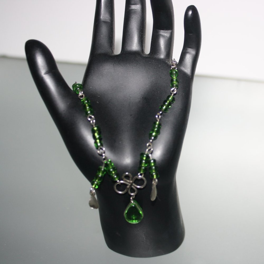 3/$15 Green Beaded Bracelet Jewelry Boho New